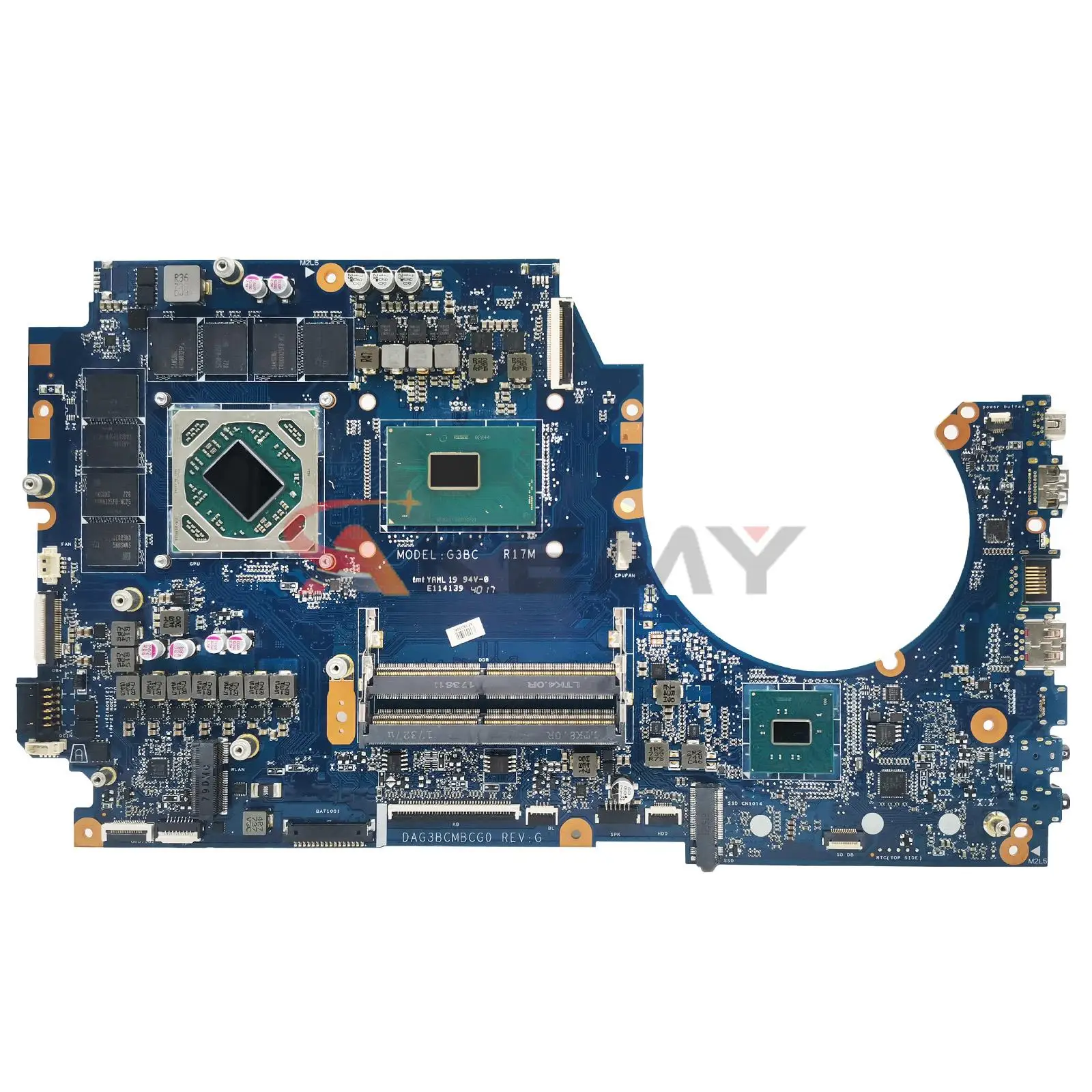 AKEMY For HP OMEN 17T-AN 17-AN Laptop Motherboard DAG3BCMBCG1 DAG3BCMBCG0 G3BC Mainboard I7-7700HQ CPU RX580-8G 929522-601-001