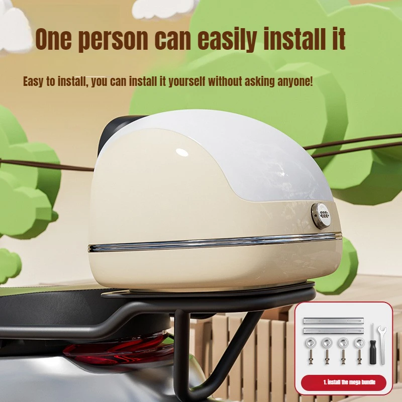 HOT 40L Universal Motorcycle Tail Box Waterproof ABS Large Capacity Top Case Trunk Helmet Tool Storage Luggage