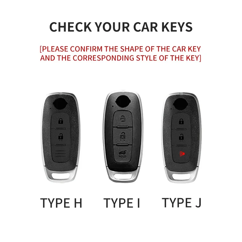 Car Smart Remote Key Shell for Nissan X-trail T33 Qashqai J12 Teana Altima Ariya Suede Key Case Cover Holder Keychain Keyring