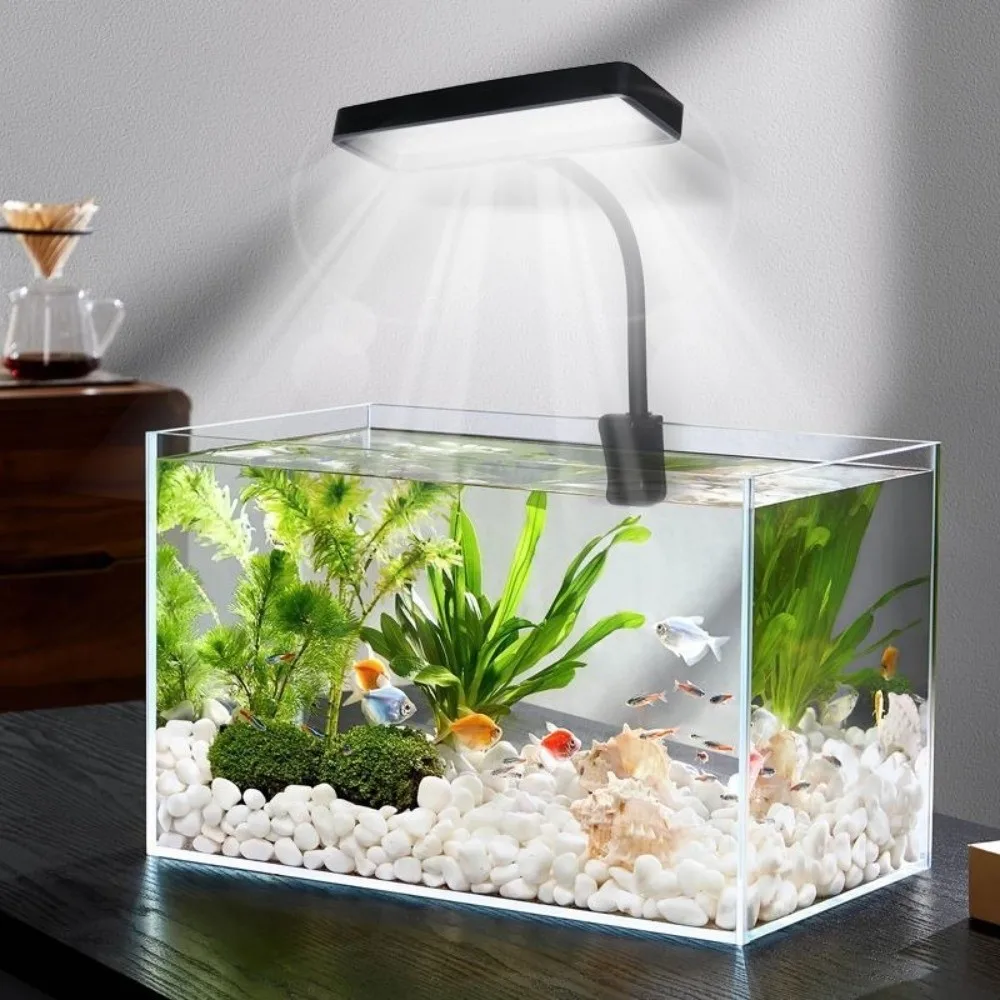 

Dimmable Aquarium LED Light Super Slim High Brightness Fish Tank Light Clip-on 360° Rotatable Full Spectrum Grow Lamp