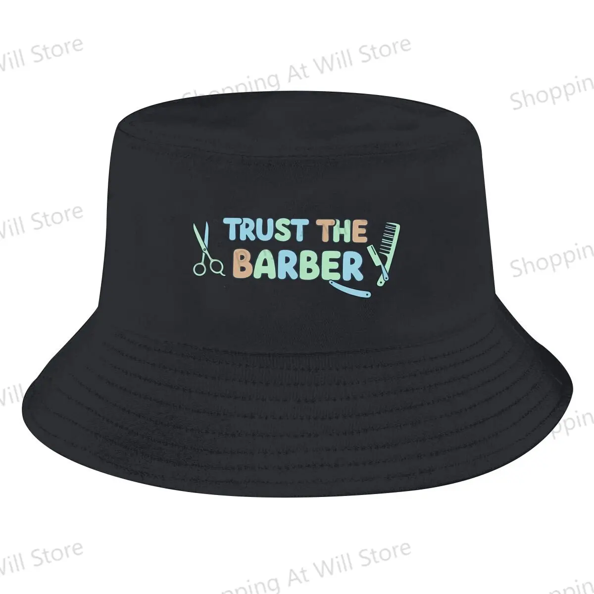Trust The Barber Unisex Foldable fisherman hat  Men And Women Outdoor sports cap Creative Gift