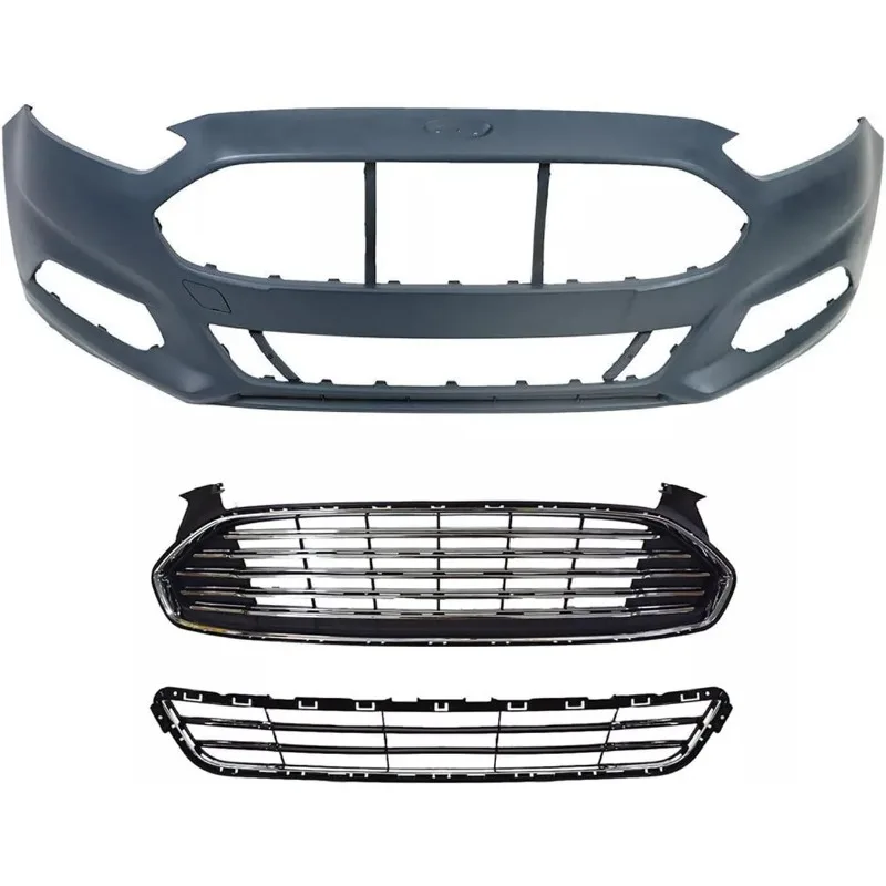 غطاء المصد الأمامي ومجموعة الشبكة الأمامية العلوية والسفلية تناسب 2013 2014 2015 2016 Fusion