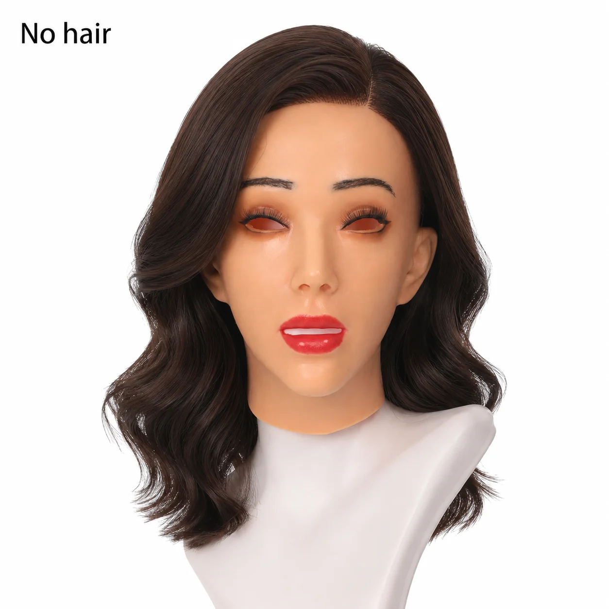 Realistic Silicone Female Head Mask Realistic Skin Crossdresser Face Mask For women For Cosplay Crossdressing Male to Shemale