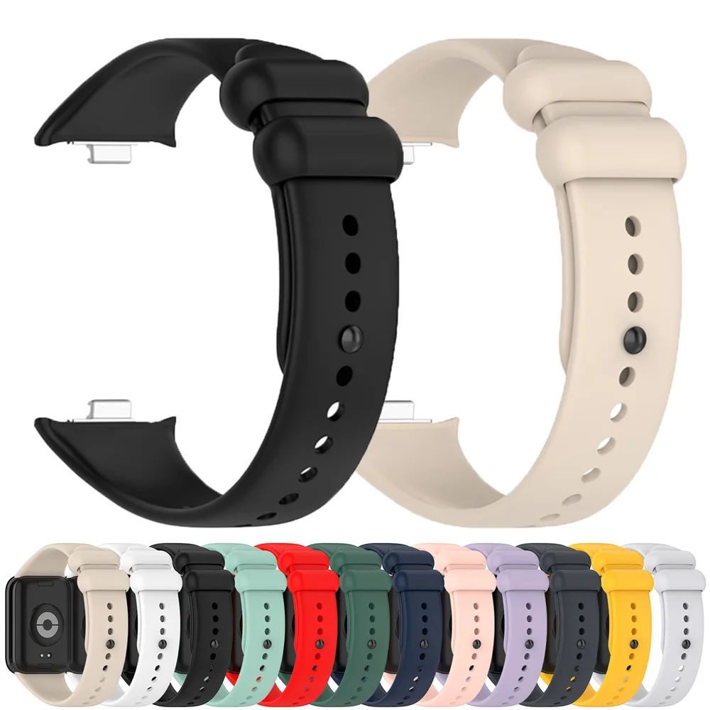 

Silicone Band for Redmi watch 4 Strap smart watch accessories watchband wrist correa bracelet Replacement belt for mi band 8 pro