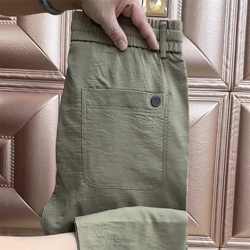 Men's Summer Work Pants Wear-Resistant Dirt-Resistant Loose Straight Leg Sport Workwear for Construction Site Laborers