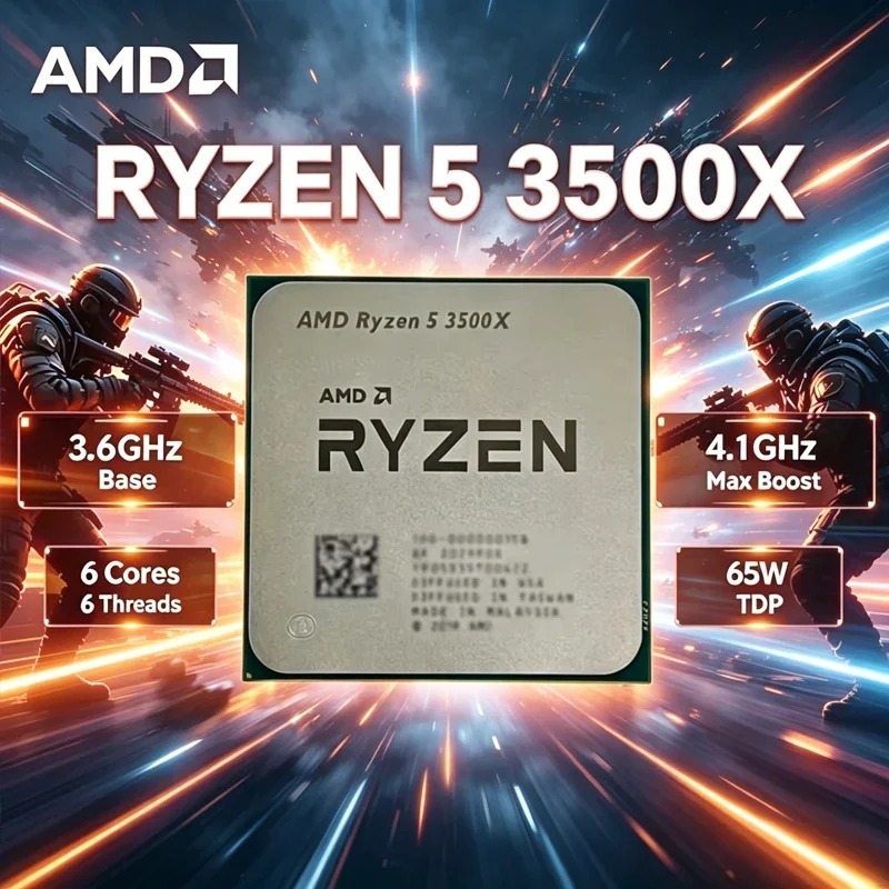

AMD Ryzen 5 3500X R5 3500X 3.6GHz Six-Core Six-Thread CPU Processor 7NM 65W L3=32M 100-000000158 Socket AM4 Without Packag