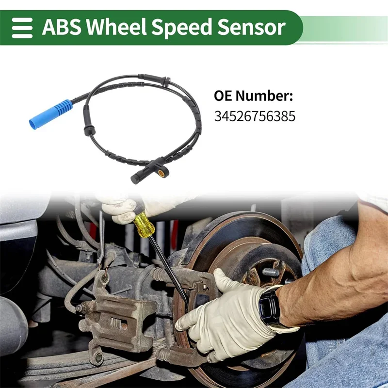 1PCS Rear ABS Wheel Speed Sensor 34526756385 LH RH Compatible with Mini Cooper R50 R52 R53 Automotive Spare Part