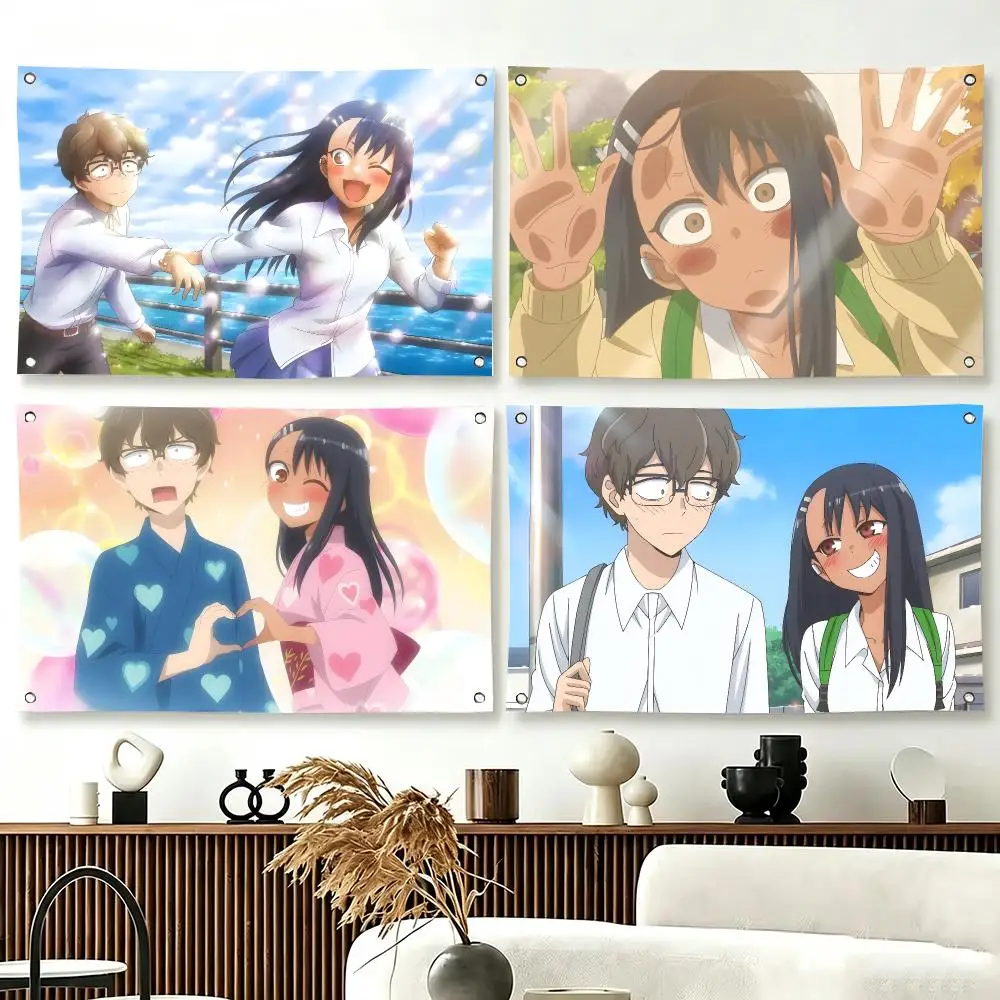 Comedy Anime N-Nagatoro San Flags  For Living Room Home Dorm Decor Wall Outdoor Camping Party Banner Gifts