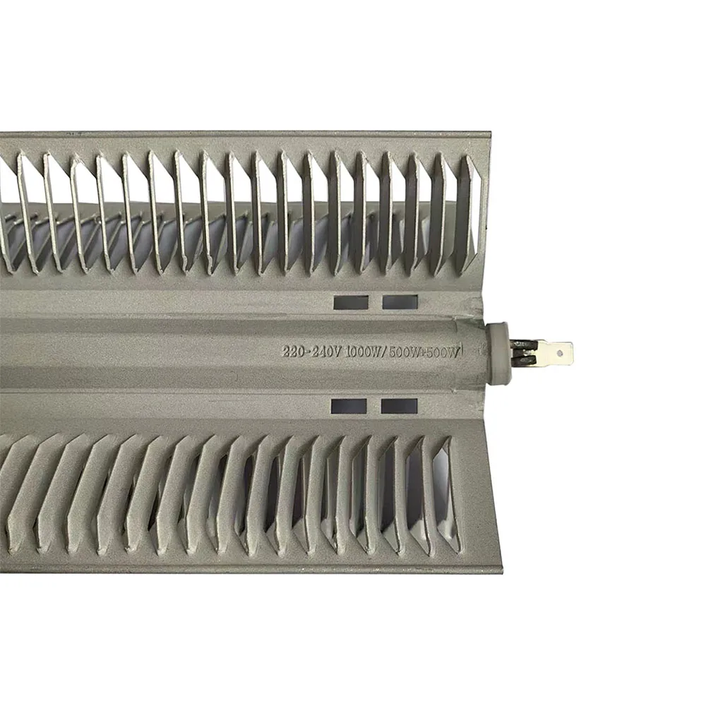 Imagem -04 - Aluminum Fin Heating Elements X-shape Tubulação de Aquecimento Elétrico Ventilador Heater Baseboard Heater Parts 310 mm 230v 1000w