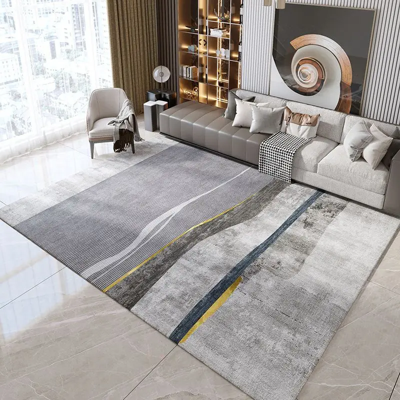 NONE Nordic Grau Teppich Wohnzimmer Dekoration Schlafzimmer Große Fläche Lounge Teppich Hause Kaffee Tische Fußmatten 200x300 Zimmer decor Moderne 5
