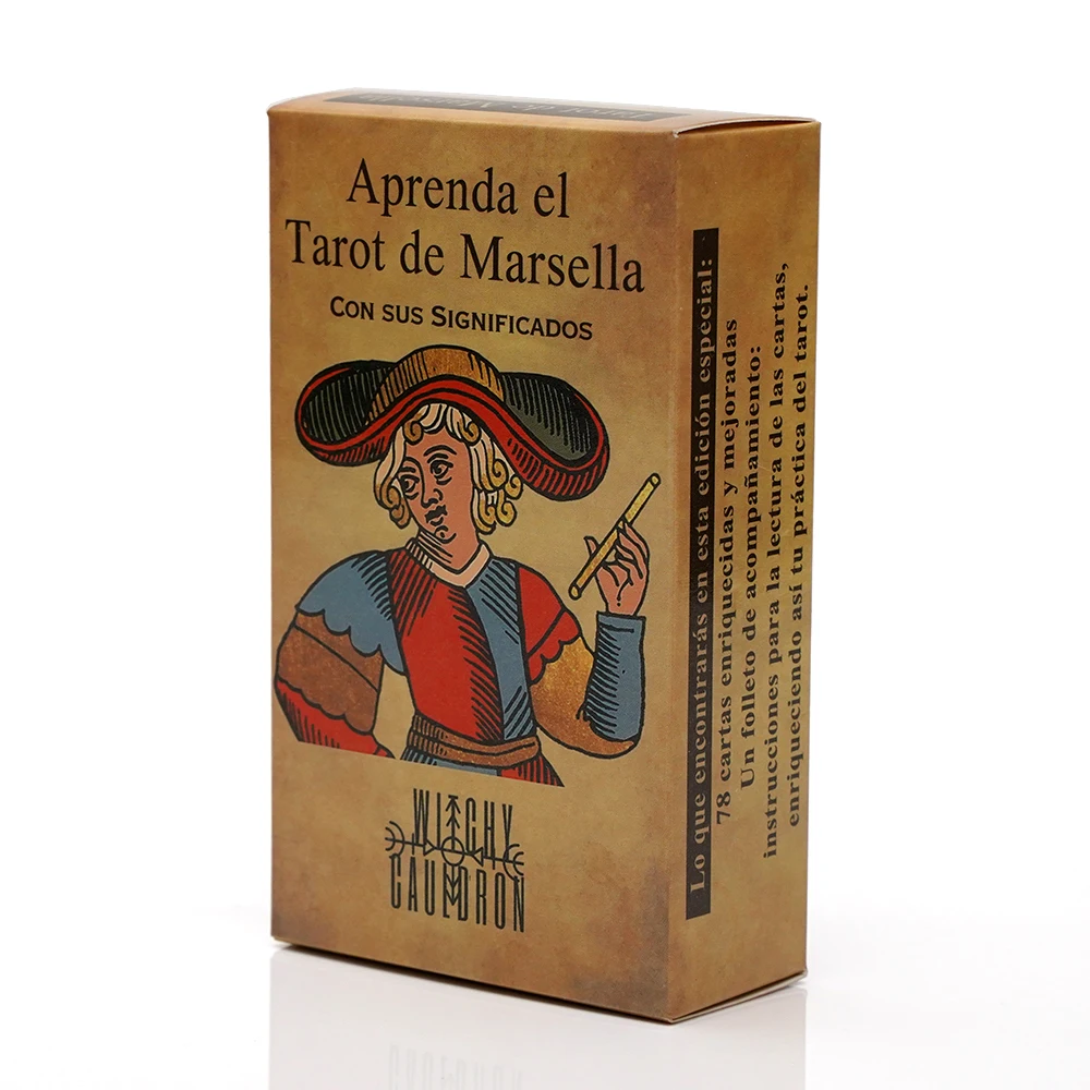 

Spanish Aprenda el Marseille Illustrated Tarot Card with Meaning for Easy Interpretation the Tarot with the Classic Marseille