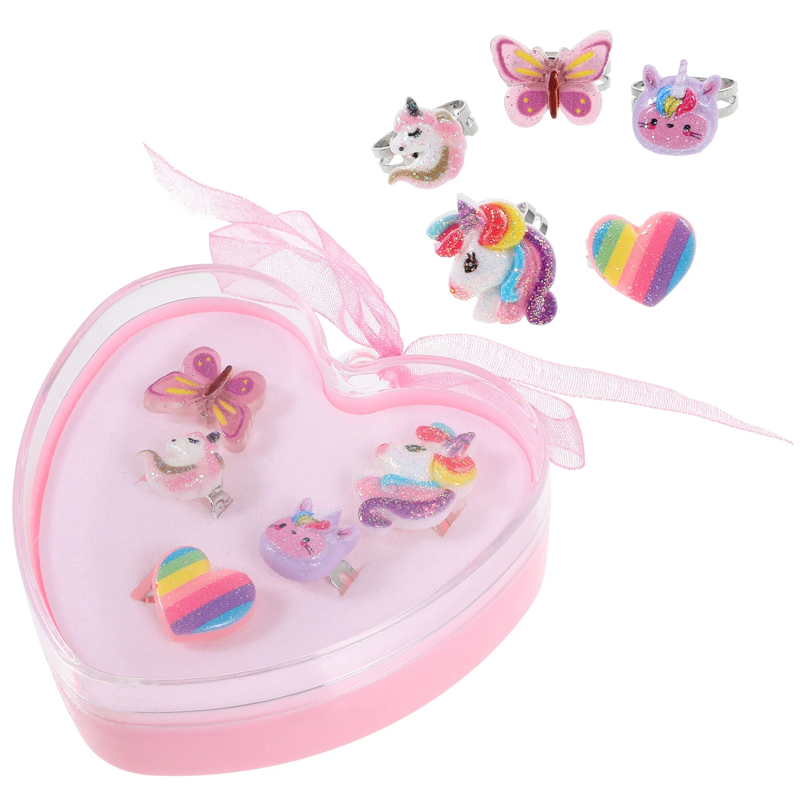 The Gift Unicorn Ring Toddler Plastic Rings for Girls 3 Years Old Cute Jewelry Kids Child