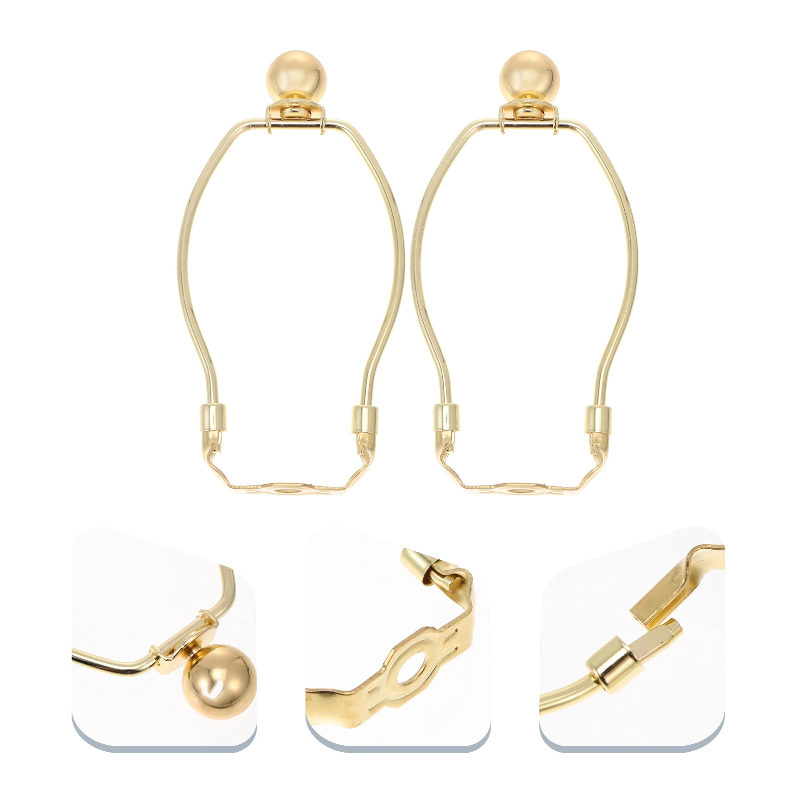 

Heavy Duty Lampshade Bracket Brass Horn Frame for Ceiling Lights Durable Electroplated Rustproof Long Lasting Home Cafe Use