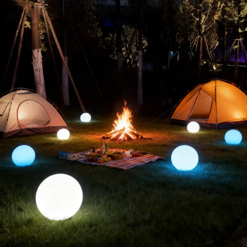 Lámpara de jardín solar al aire libre de luna blanca Lámpara de pie de césped de jardín al aire libre de villa de paisaje lunar