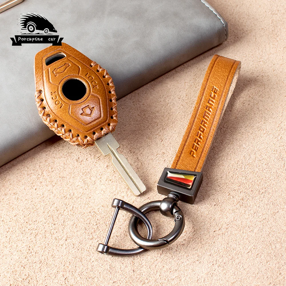 

High-grade Genuine Leather car key case buckle for BMW X3 Z3 X5 Z4 1/3/5/7 E60 E61 E63 E64 E81 E83 E36 E39 E46 E38 E53 key cover
