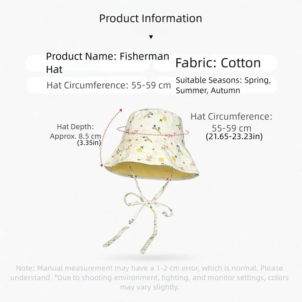 Floral Print Panama Bucket Hats Double Sided Reversible Women Fisherman Hat Cute Sweet Sun Protection Summer Sun Hats