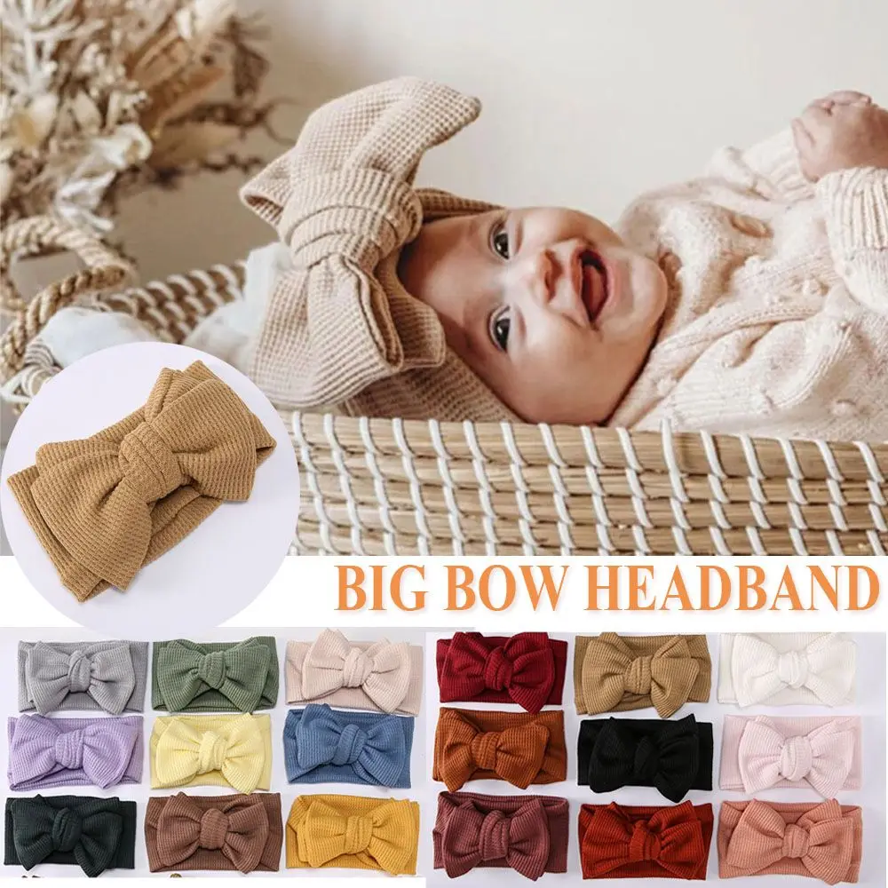 Knotted Baby Girl Hair Accessories Baby Headwrap Elastic Baby Headband Big Bow Hairband Bowknot Turban Girl Headwear