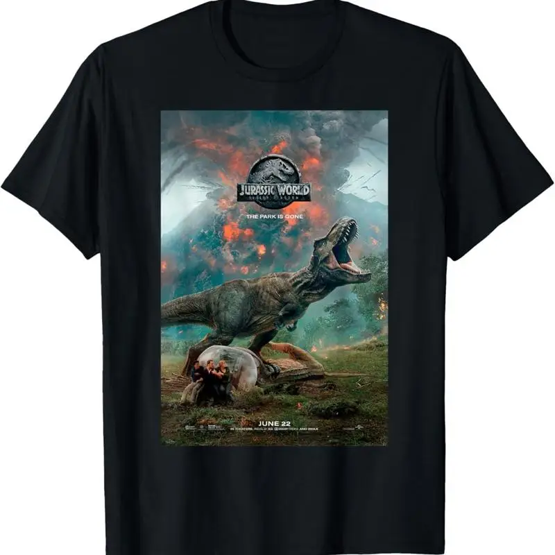 Jurassic World: Camiseta gráfica con póster de T-Rex del Reino caído
