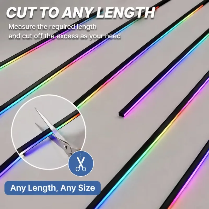 Universal Fit Durable Car Side Interior Ambient LED Light Kit APP Control RGB Multiple Chaser Colors 2-Year Warranty