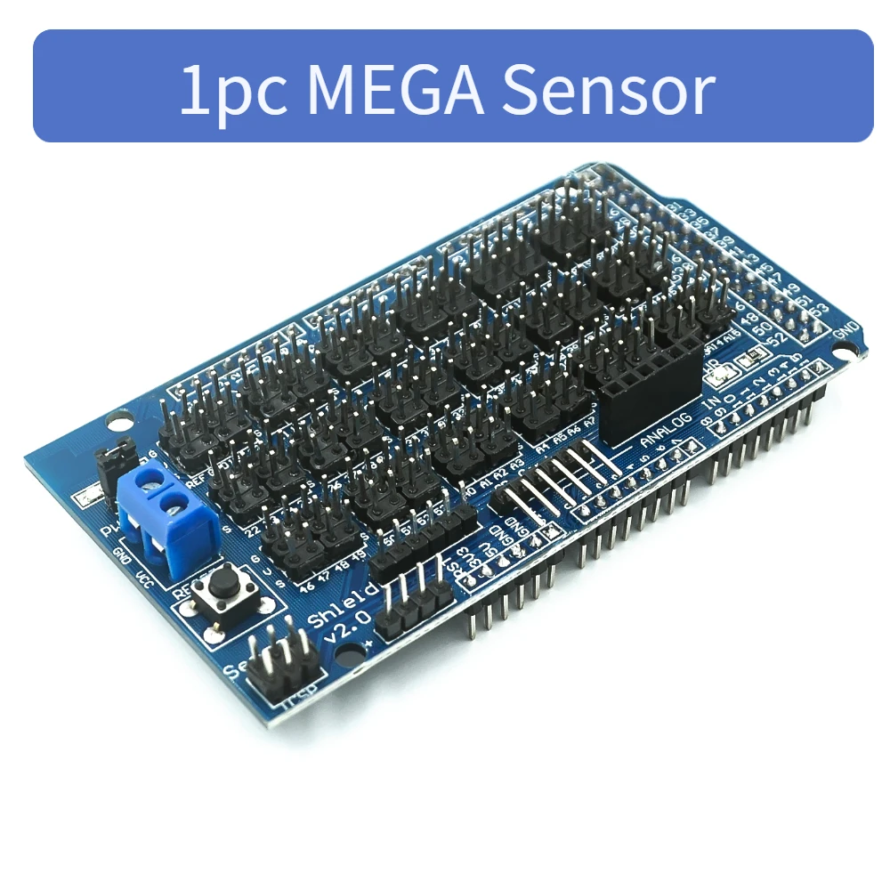 1pc MEGA Sensor Shield V1.0 V2.0 Dedicated Expansion Development Board MEGA 2560 Support IIC Bluetooth SD robot part for Arduino