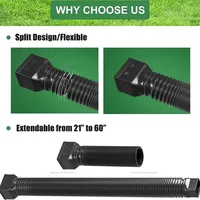 Retractable Rain Gutter Downspout Extensions Rainwater Drainage Adjustable Drain Downspout Extender with Screws 6