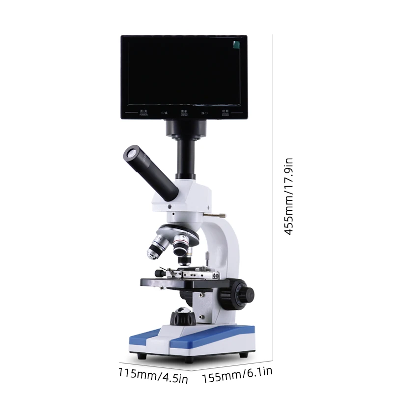 Dzieci studenckie Biologiczny mikroskop HD dzieci edukacja laboratoryjna Elektroniczny okular cyfrowy z ekranem LCD