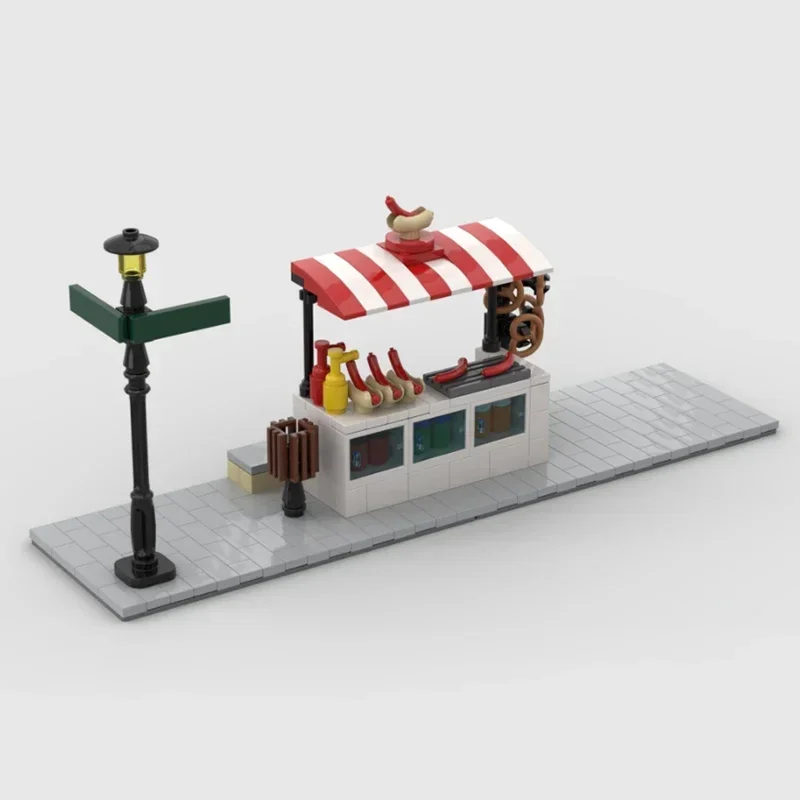 Street view modelo moc tijolos de construção várias cenas de canto tecnologia blocos modulares presentes brinquedos de natal diy conjuntos montagem
