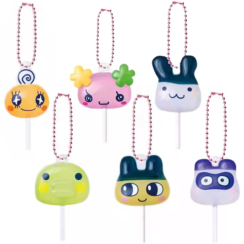 

BANDAI Genuine Toma-gako Tamagotchi Boku Atashi Watashi Colorful Candy Cane Ornaments Capsule Toys Gachapon