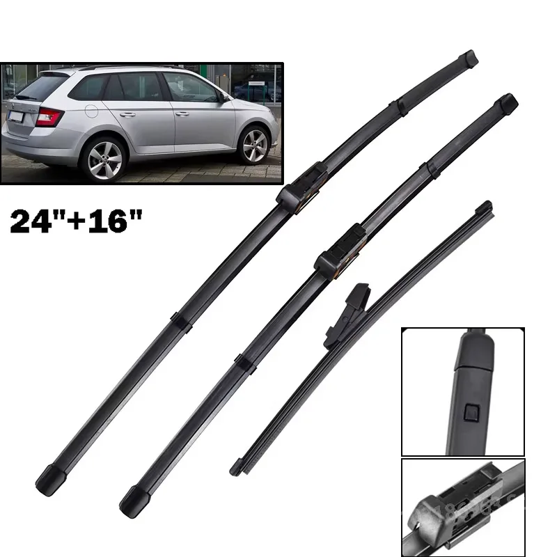 

Wiper LHD Front Wiper Blades Set For Skoda Fabia Combi Estate 2014 - 2020 Windscreen Windshield Window 24"16"