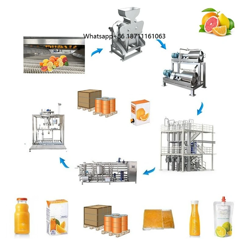 Industrial Lemon Juicer Lime Squeezer Fruit Juicer Production Line Processing Machine, Bottled Lemon Juice Production Line