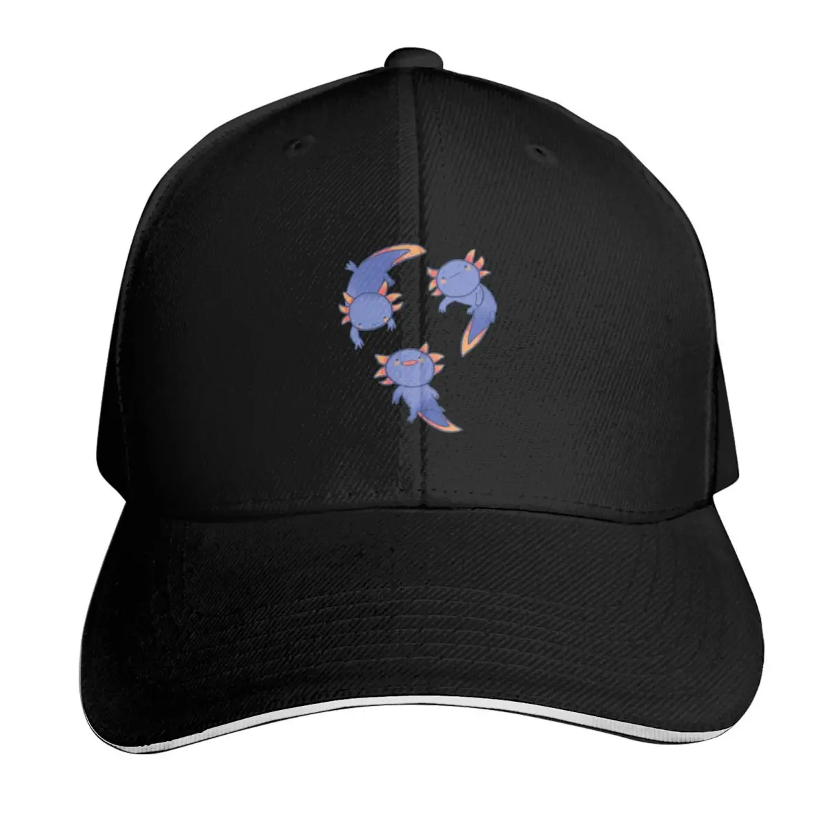 

Cute blue axolotls Baseball Cap Trucker Hat custom Hat cute Men Caps Women's