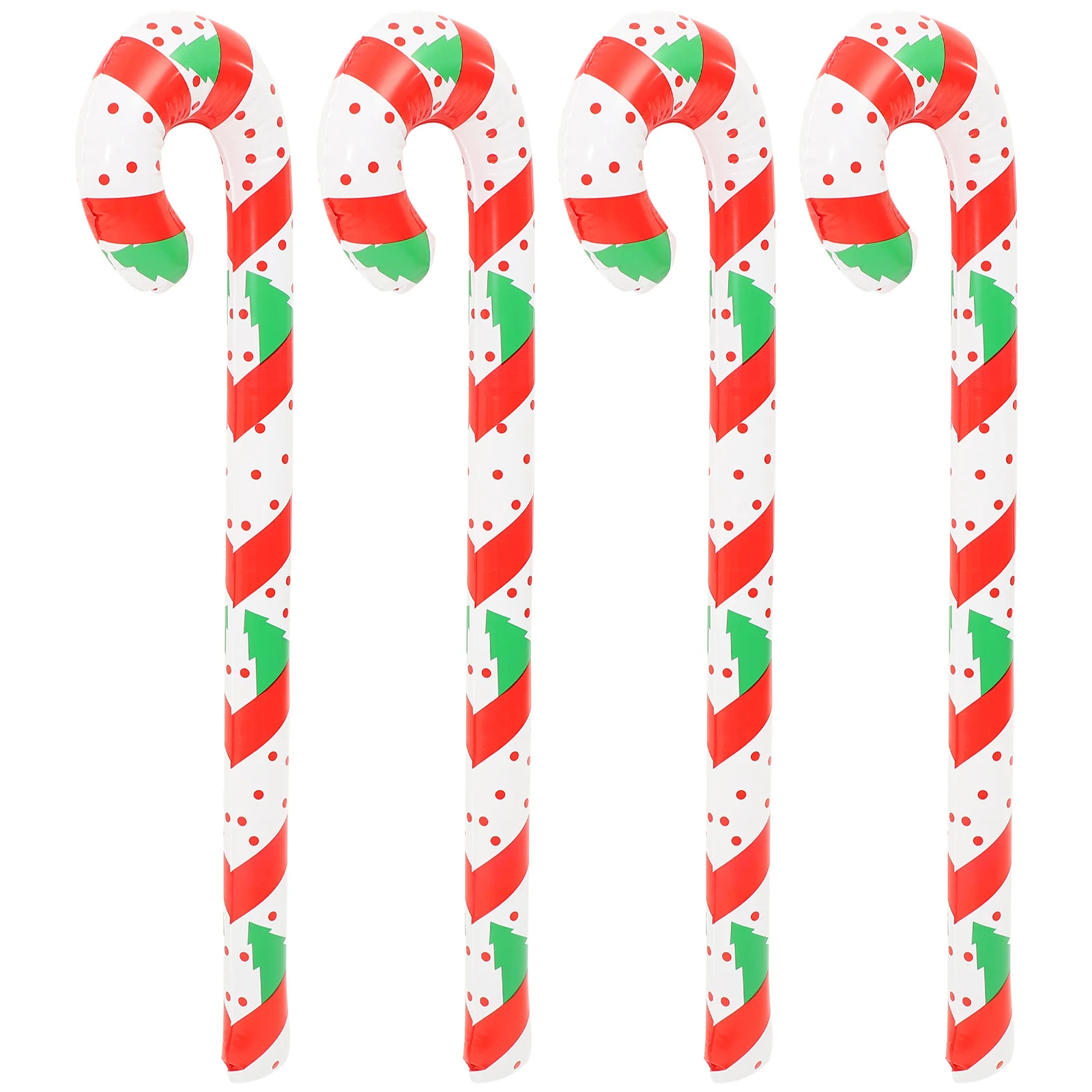 

4Pcs Inflatable Christmas Candy Canes Holiday Party Balloons Decorative Xmas Cane Props for Home Family Gathering Events