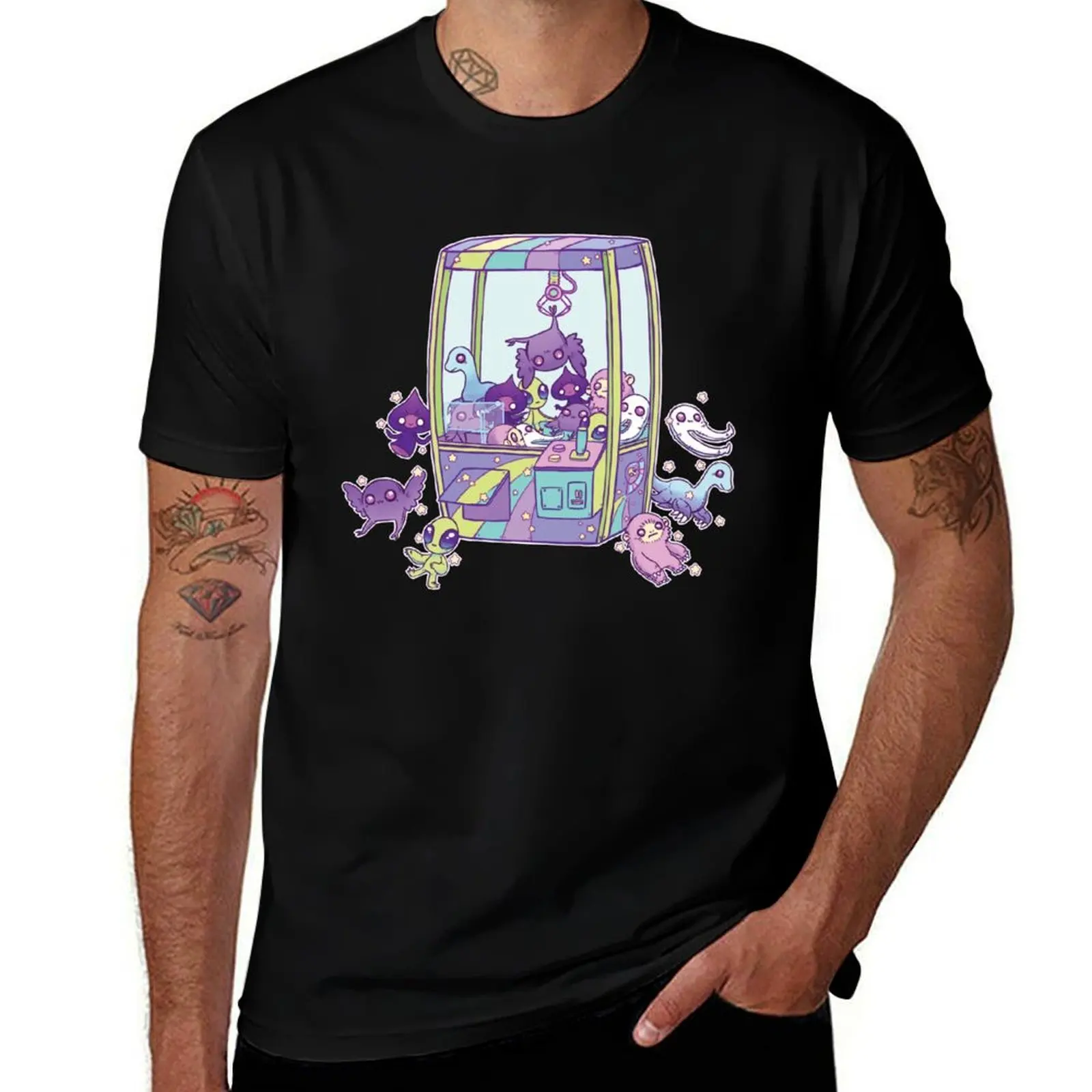 Cryptid Crane Game Machine T-Shirt Tough Fabric Work Tee
