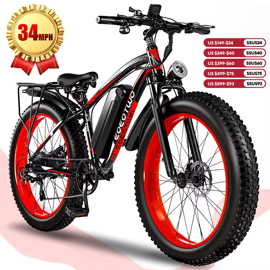 EOEOTWO 1500W Electric Bike 48V 15Ah Battery 26\