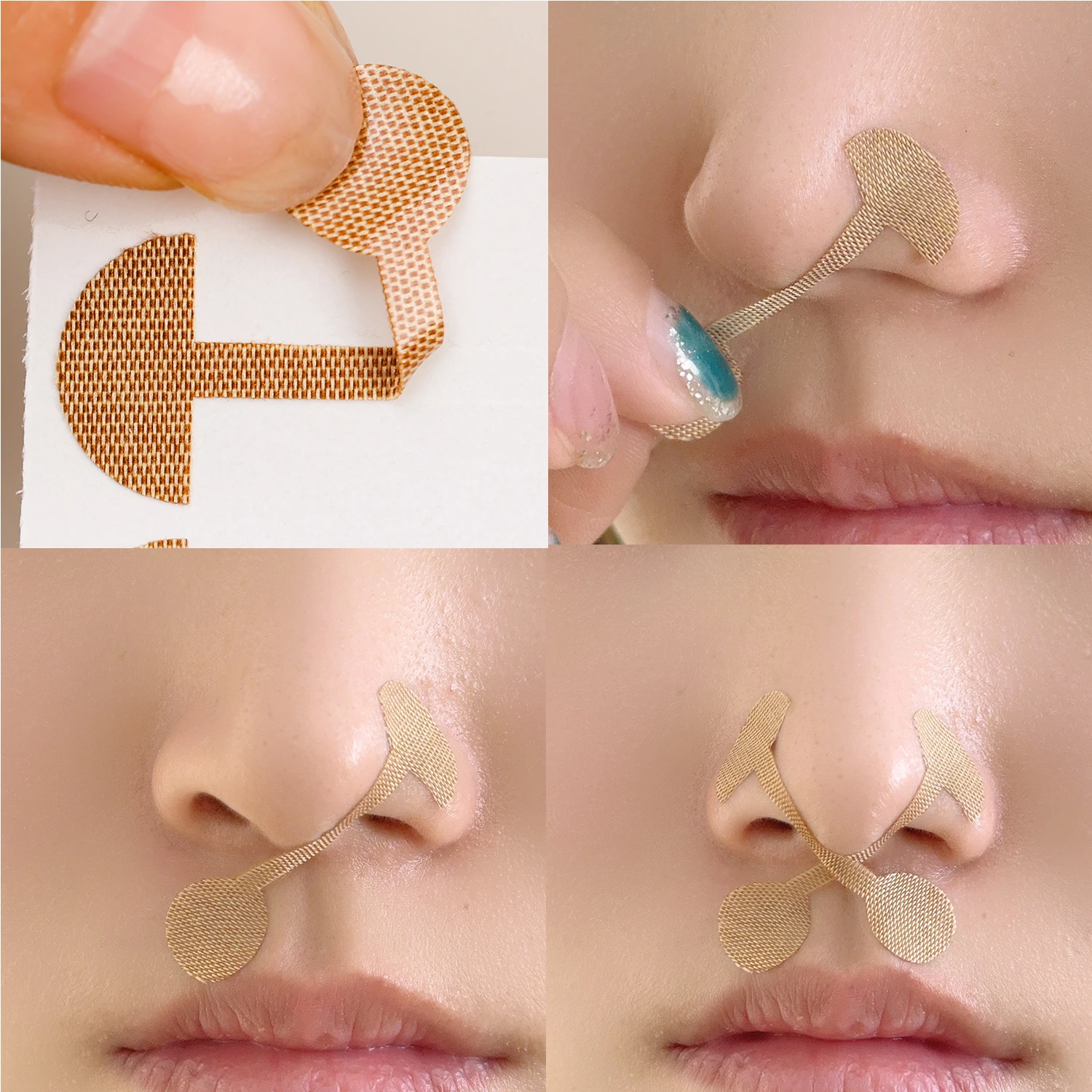 

60/100 шт. невидимые наклейки на крыло носа, назальные наклейки, термоусадочные патчи на крыльях носа, эластичная наклейка для контура носа для подтяжки формирователя