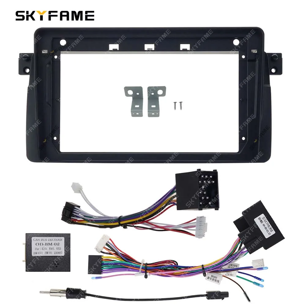 SKYFAME 12.3/9/7 Inch Car Frame Fascia Adapter Canbus Box Decoder Android Radio Dash Fitting Panel Kit For BMW E46 3 Series M3