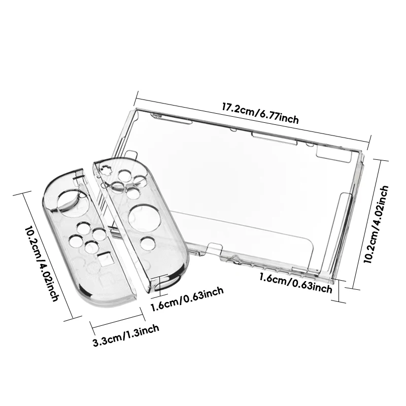 DATA FROG TPU Soft Transparent Shell Protective Case Clear Frame Protector For Switch Oled Game Console Accessories