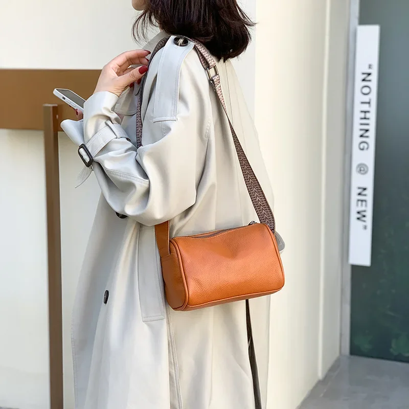 Sacs à bandoulière en cuir véritable pour femmes, grands sacs fourre-tout, sac à main de luxe en cuir de vachette, sacs initiés par un designer féminin