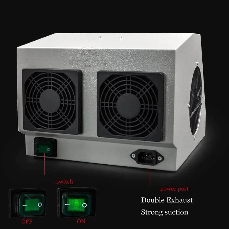 Dental Lab Equipment Sandblaster Dust Collector Lapping Protector Double Filter Dust-proof Case Grinding Polishing Box