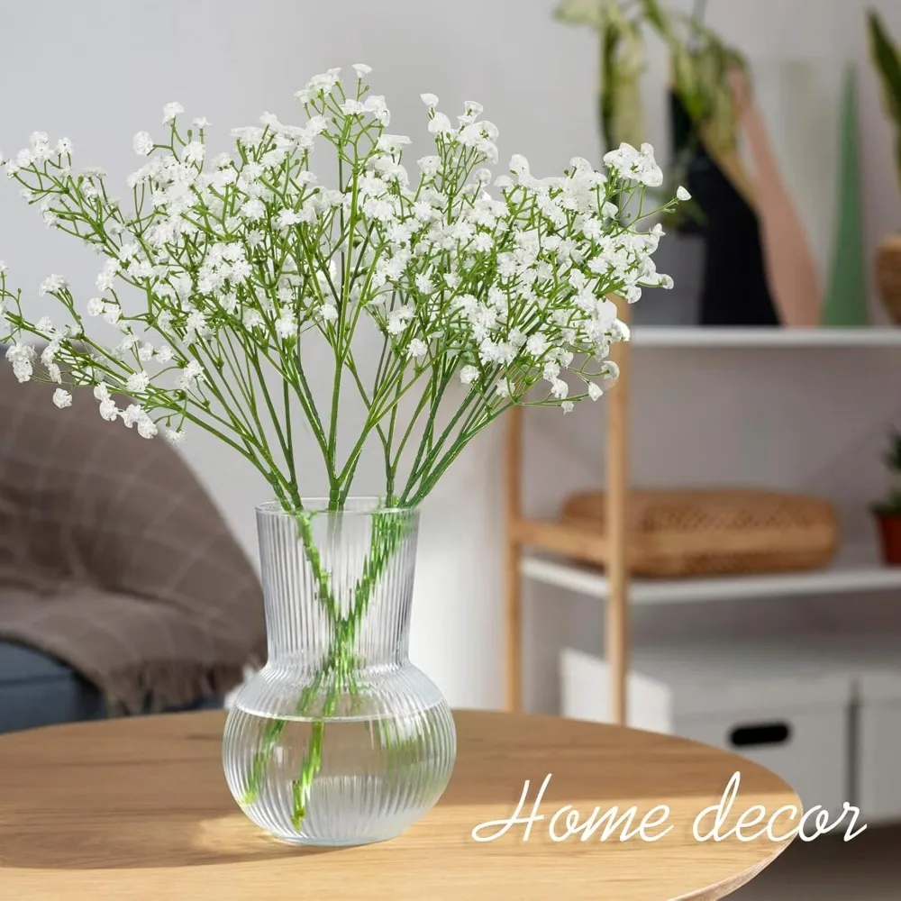 6 Baby Breath Artificial Flowers - Bulk Faux Bouquet White Greenery Real Touch Fake Flowers Wedding Centerpieces Table Decor view 4