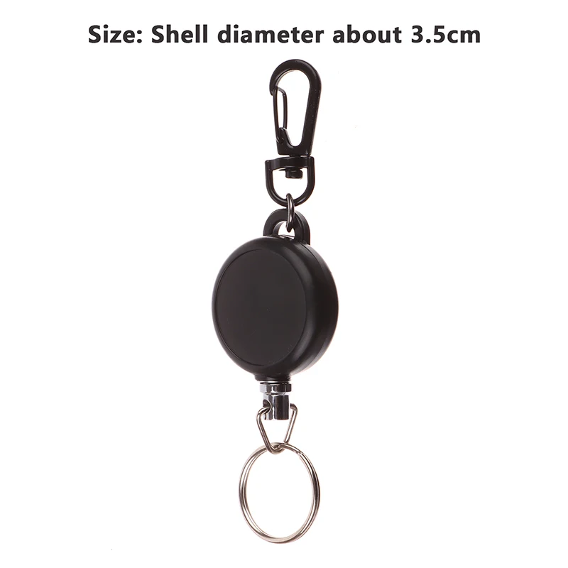 Anti Lost Keyring Elastic Steel Wire Pull Keychain Tag Card Holder Recoil Belt Metal Badge Retractable Reel ID Badge Holders