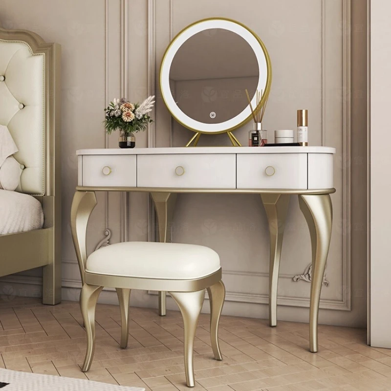 

Mirror Jewellery Dressing Table Beige Rustic Minimalist Comfortable Dressing Table Simple Modern Schmink Tisch Home Accessories
