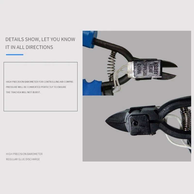 HT200/HT180 Electric Heat Scissors Thermal Cutter Cutting Handicrafts Heat Nipper Side Cutter Pliers with Power Supply