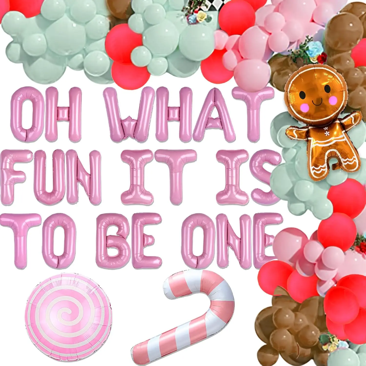 LaVenty Oh What Fun È essere un compleanno Decor Oh What Fun It Is To Be One Sfondo Decorazioni natalizie per il primo compleanno Divertimento