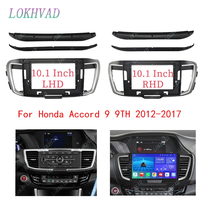 10 Inch Car Frame Fascia Adapter Bezel Android Radio Audio Dash Panel Kit For Honda Accord 9 9TH 2013-2017