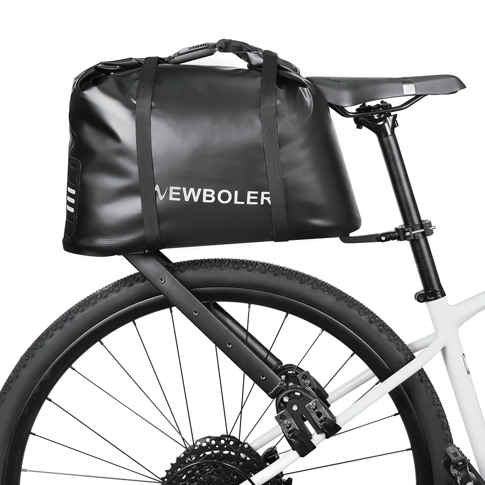 AliExpress NONE NEWBOLER Bicycle Rear Seat Rack Adjustable Aluminum Alloy MTB And Gravel Bike Bike Carrier Passcode Lock Bike Bag Bikepacking