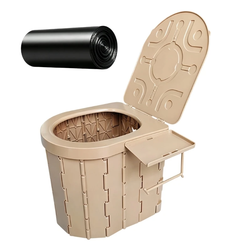 Chaise d'aisance avec support pour rouleau papier pour camping utilisation en véhicule