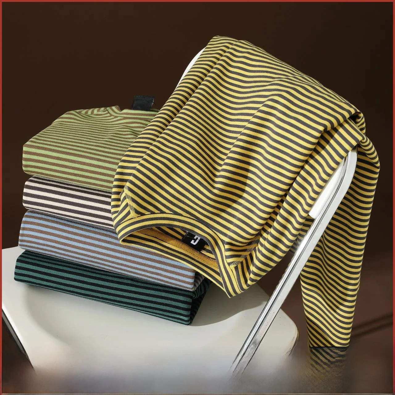 

Мужская футболка Nordic Sle Long Sve round Ne в полоску, повседневная модная теплая толстовка, осень-зима, универсальная базовая посадка