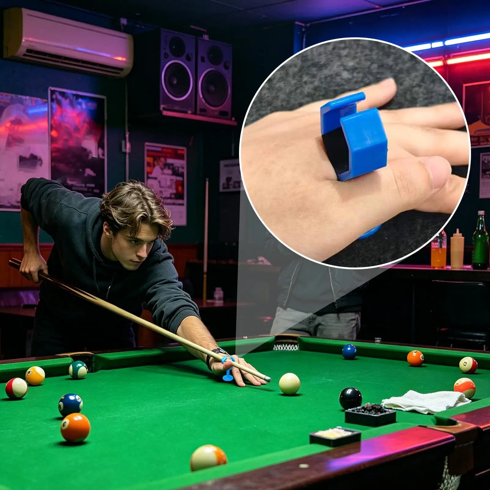 3 Piece Billiard Cue Hand Rest  Portable Billiard Training Rest Stabilizer Hand Bridge for Pool for Large and Small Tips Games