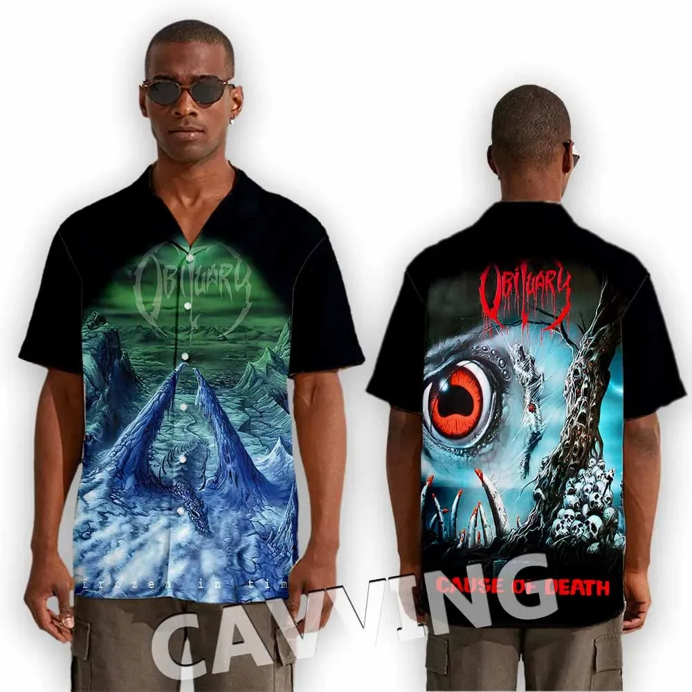 CAVVING 3D Printed  Obituary Band  Fashion Casual Shirts Men's /Women's  Short Sleeves Loose Breathable Shirts